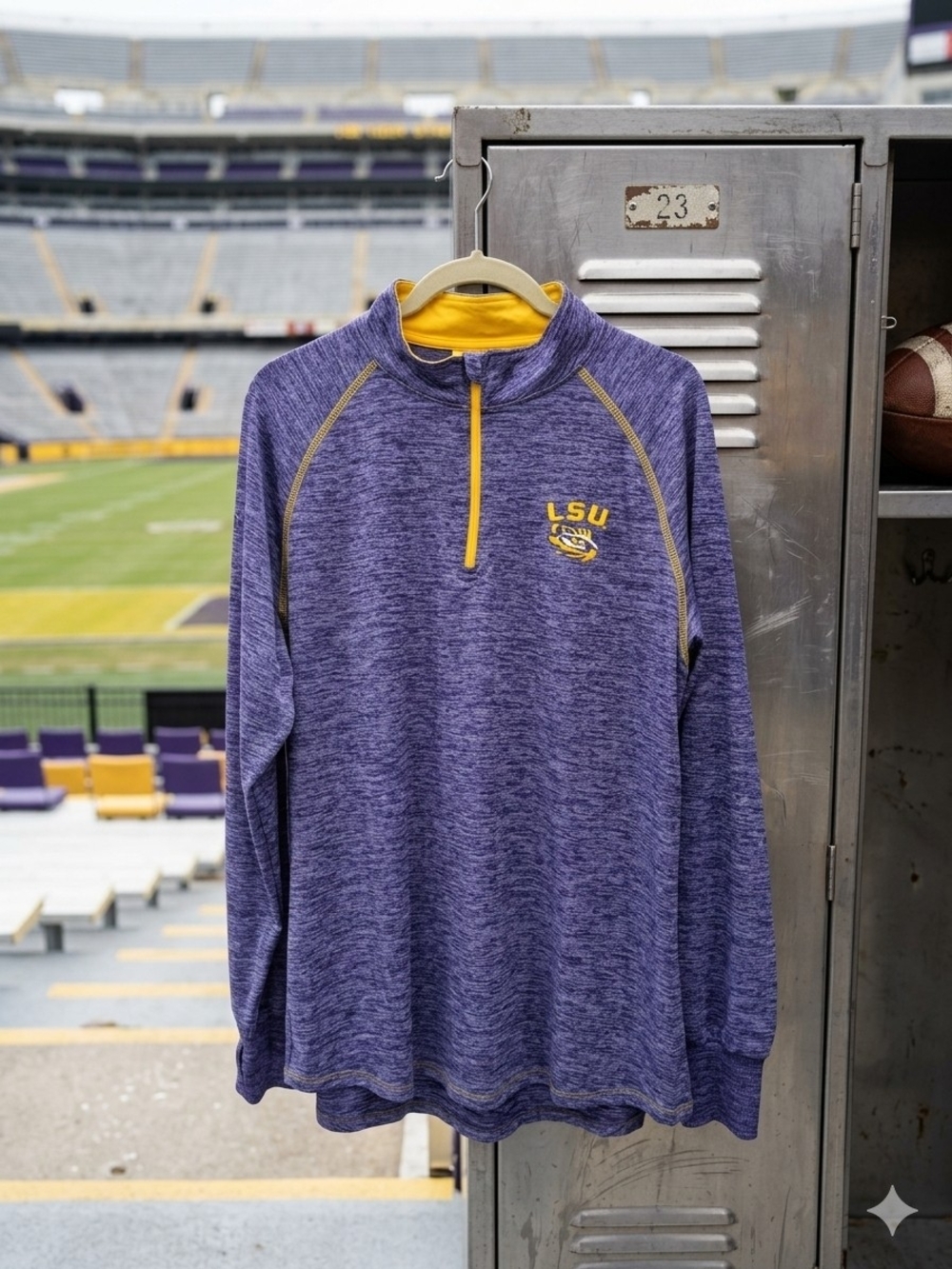 Colosseum Purple & Gold LSU Quarter-Zip Pullover